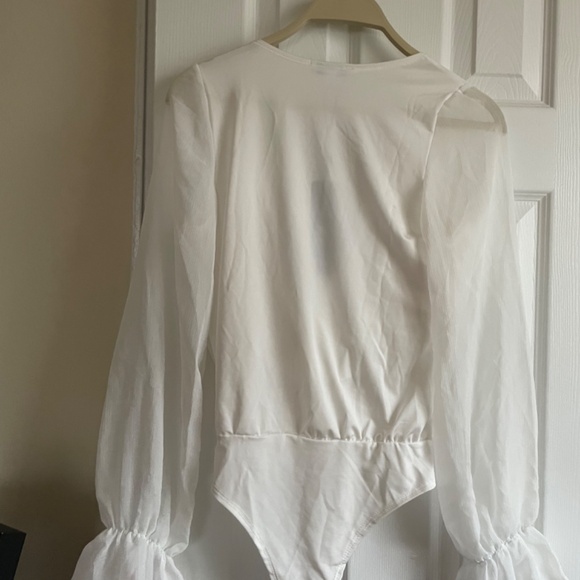 Cream Bodysuit/ blouse (NWT) - Picture 3 of 3